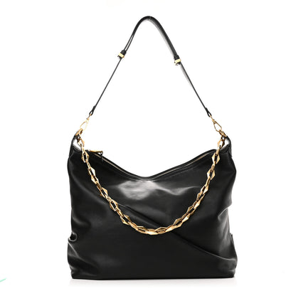 Jimmy Choo Soft Calfskin Medium Diamond Hobo Black 1 of 9