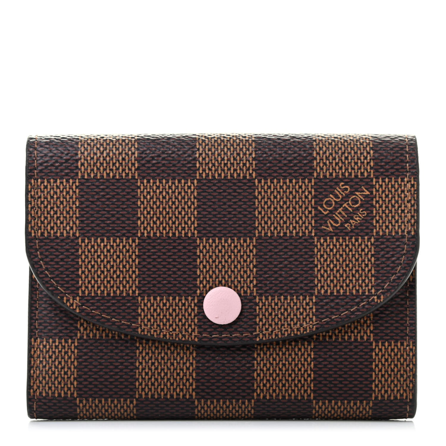 Louis Vuitton Damier Ebene Rosalie Coin Purse Rose Ballerine 1 of 7