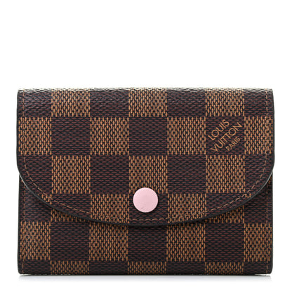 Louis Vuitton Damier Ebene Rosalie Coin Purse Rose Ballerine 1 of 7