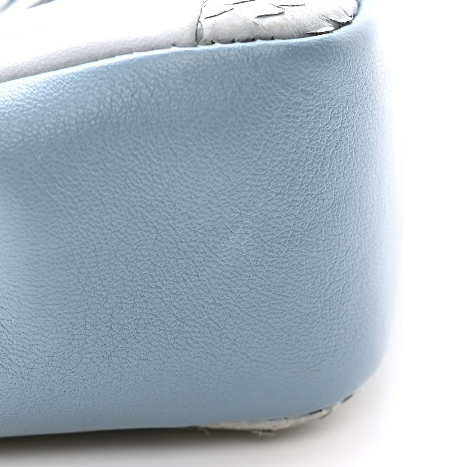 Chanel Snakeskin Lambskin Patchwork Small Flap Blue 13 of 14