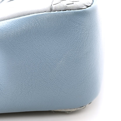 Chanel Snakeskin Lambskin Patchwork Small Flap Blue 13 of 14