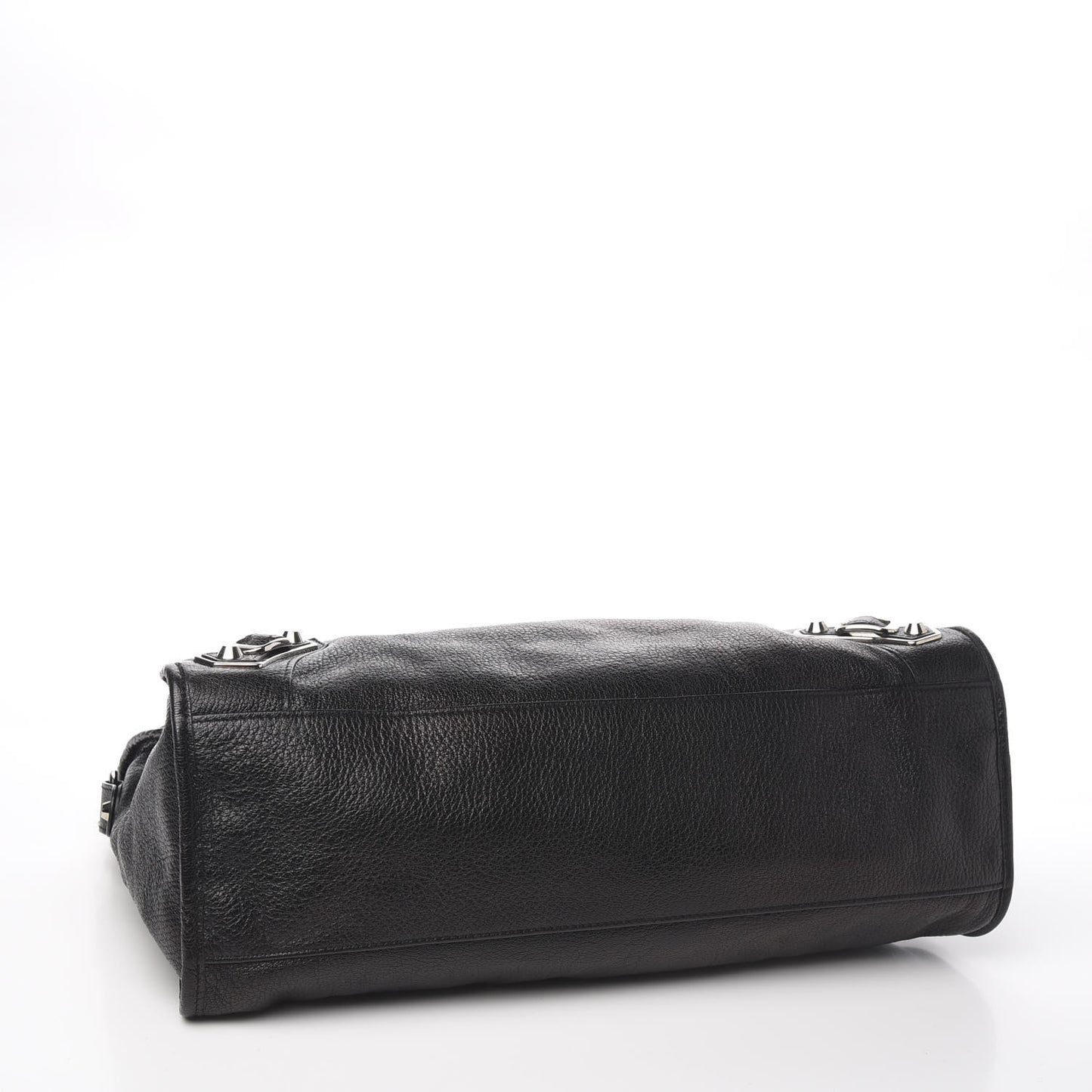 Chevre Silver Metallic Edge Hardware City Black