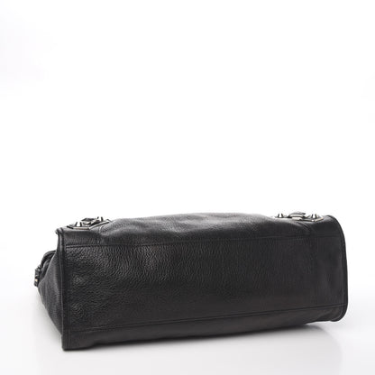 Balenciaga Chevre Silver Metallic Edge Hardware City Black 3 of 9