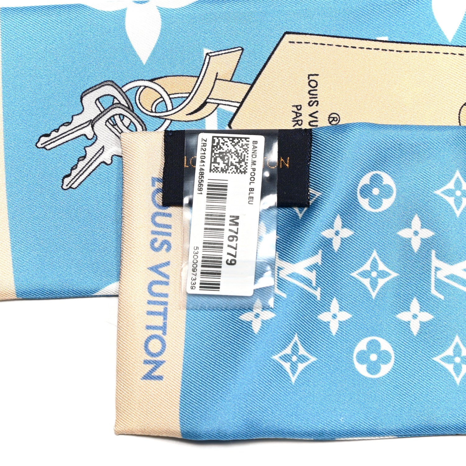 Louis Vuitton Silk Monogram Gradient By The Pool Bandeau Blue 3 of 3