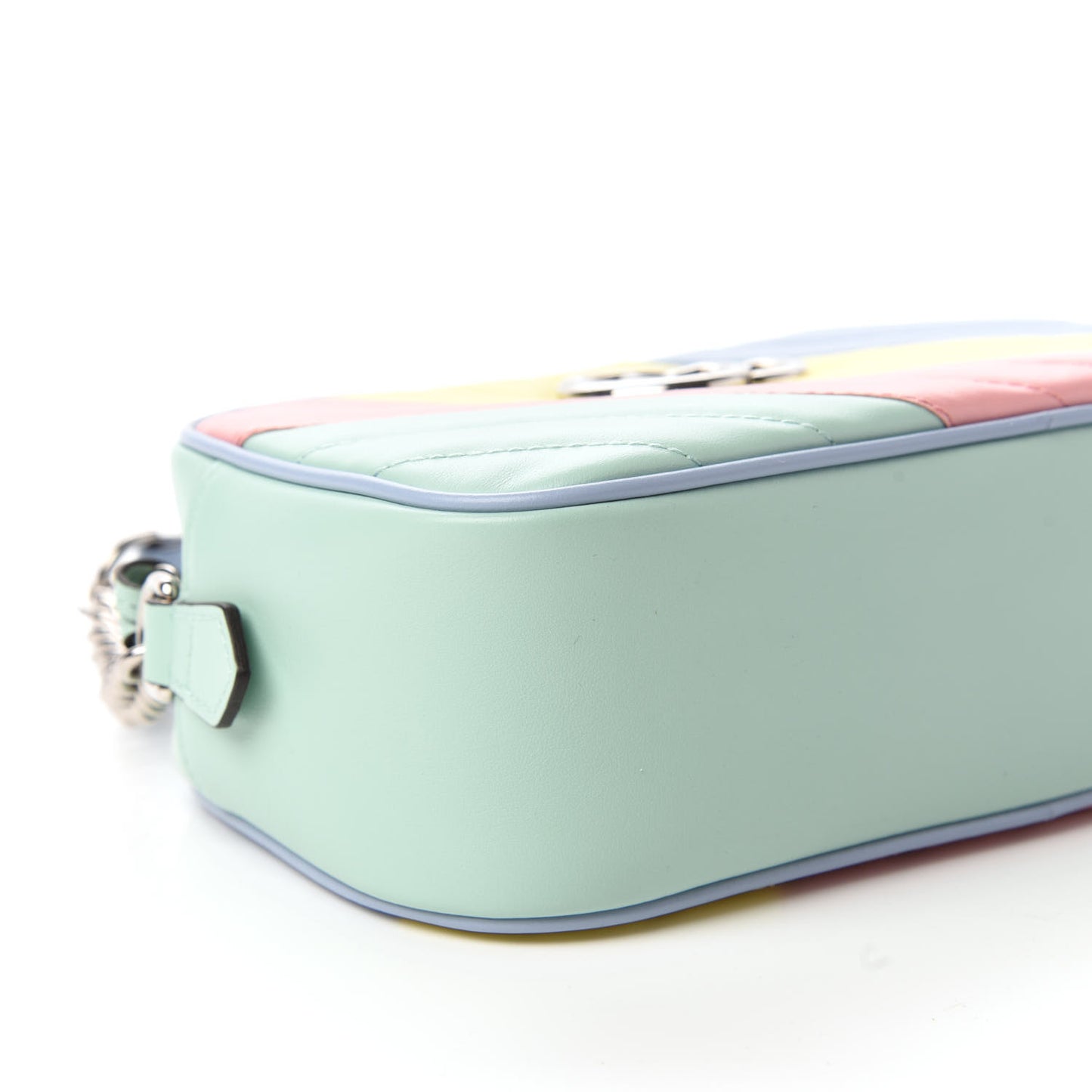 Calfskin Matelasse Diagonal Small GG Marmont Chain Shoulder Bag Multicolor Pastel