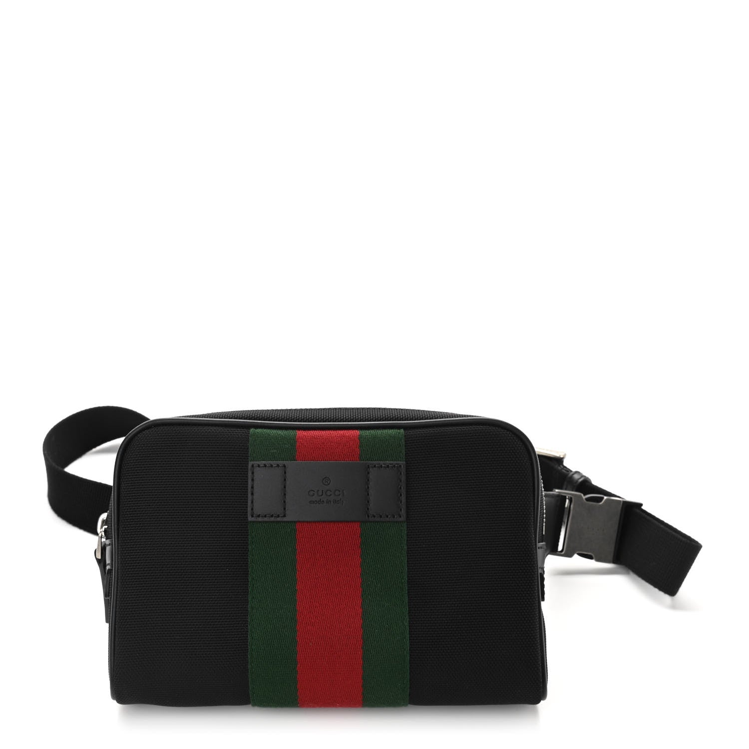 Gucci Canvas Web Slim Belt Bag Black 1 of 10