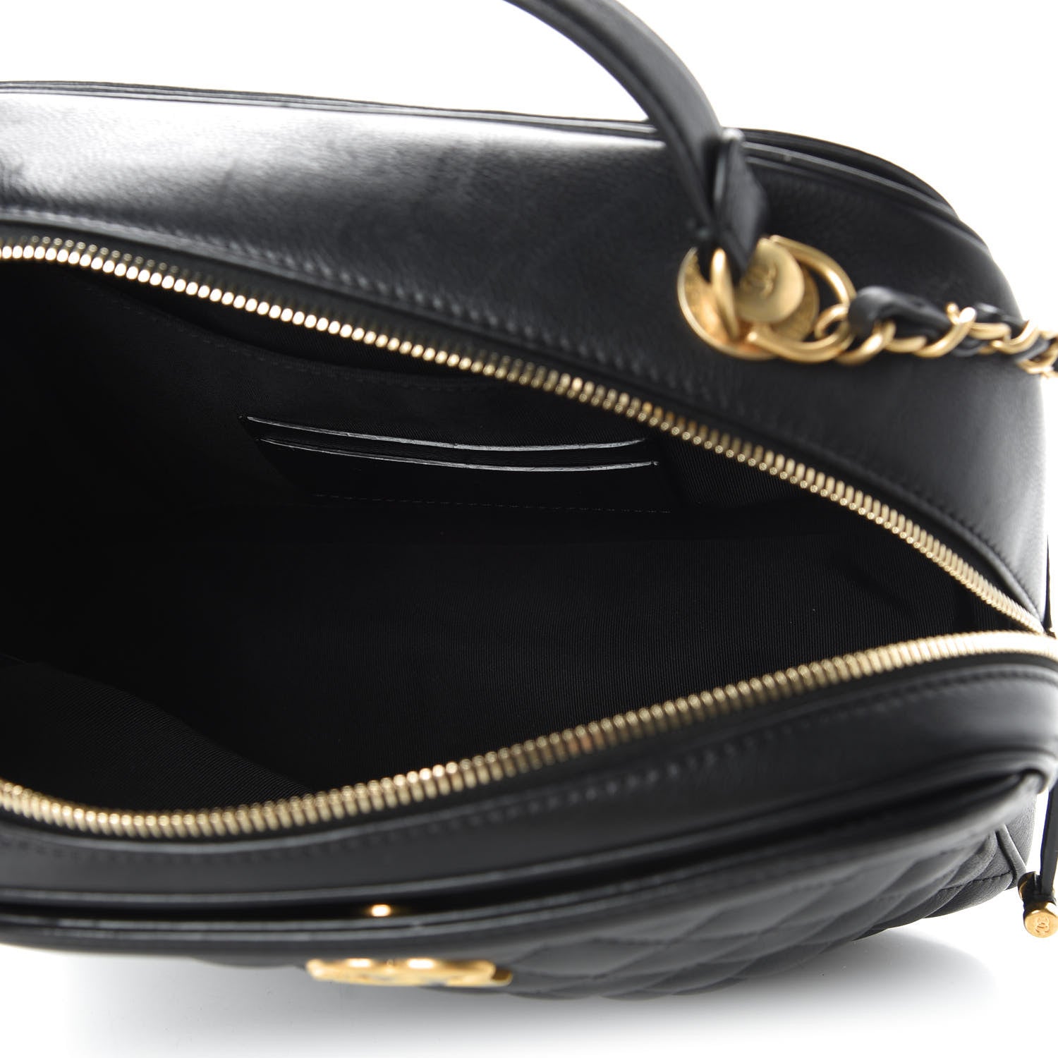 Chanel Calfskin Quilted CC Medium Vanity Case Black 5 of 11