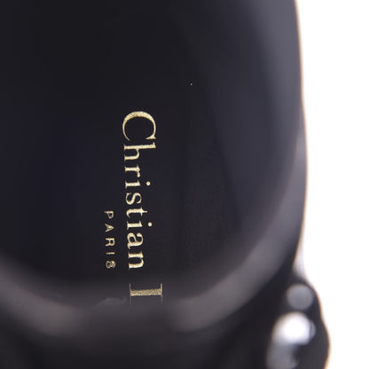 Christian Dior Calfskin Tartan D-Order Low Boot 36 Black White 6 of 9