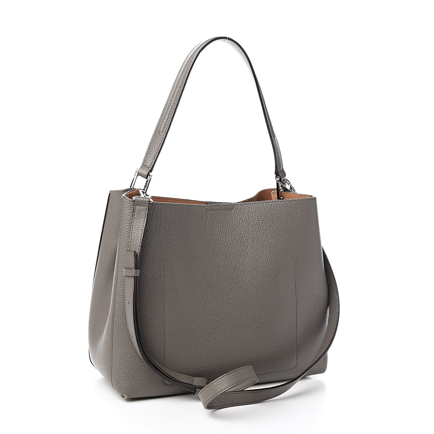 Grained Calfskin Sarah Medium Visetos Hobo Grey