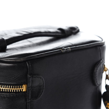 Chanel Lambskin Vanity Cosmetic Case Black 10 of 13