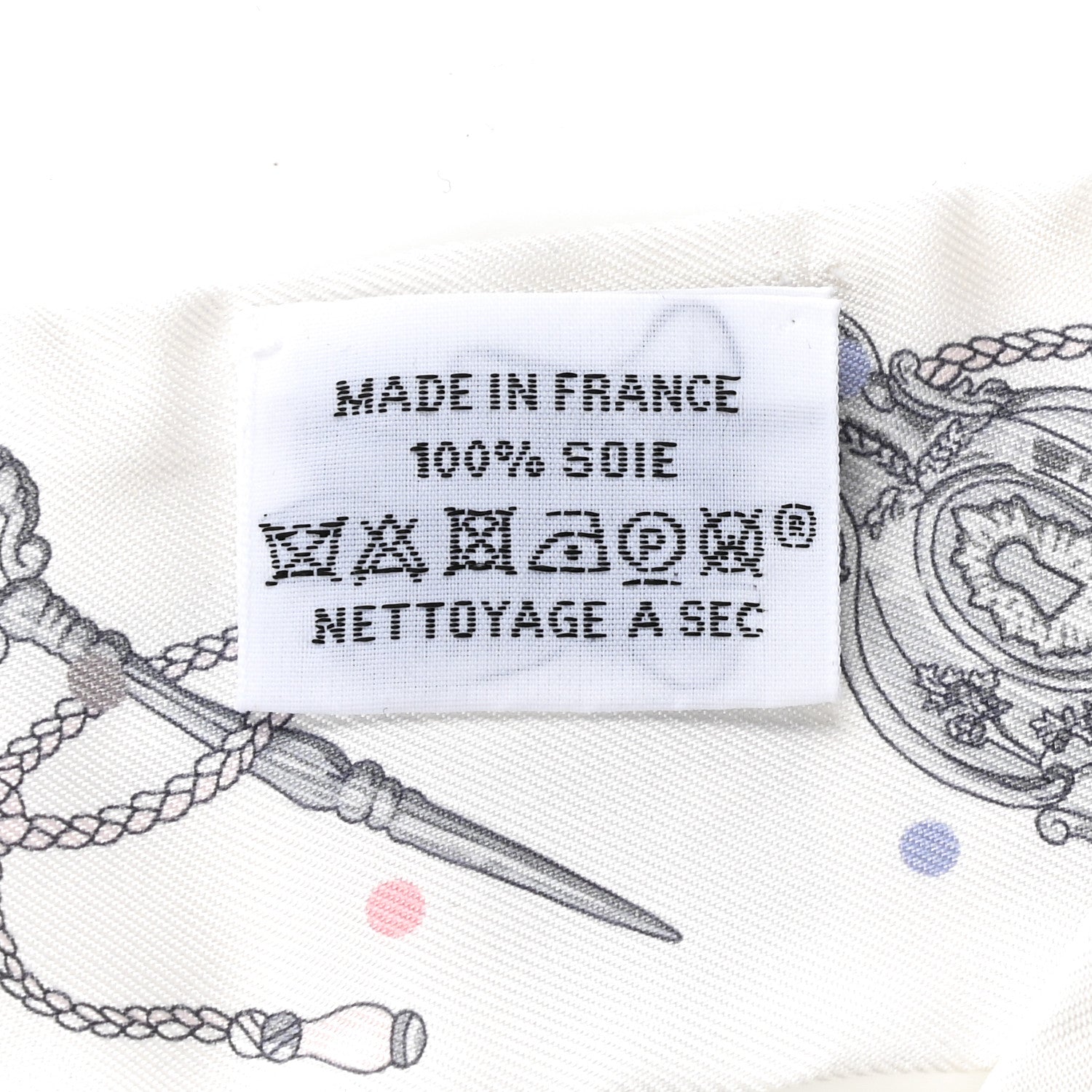 Hermes Silk Les Cles A Pois Twilly White Gris Acier 4 of 6
