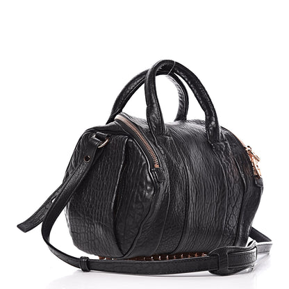 Alexander Wang Pebbled Lambskin Rockie Black Rose Gold Hardware 3 of 11