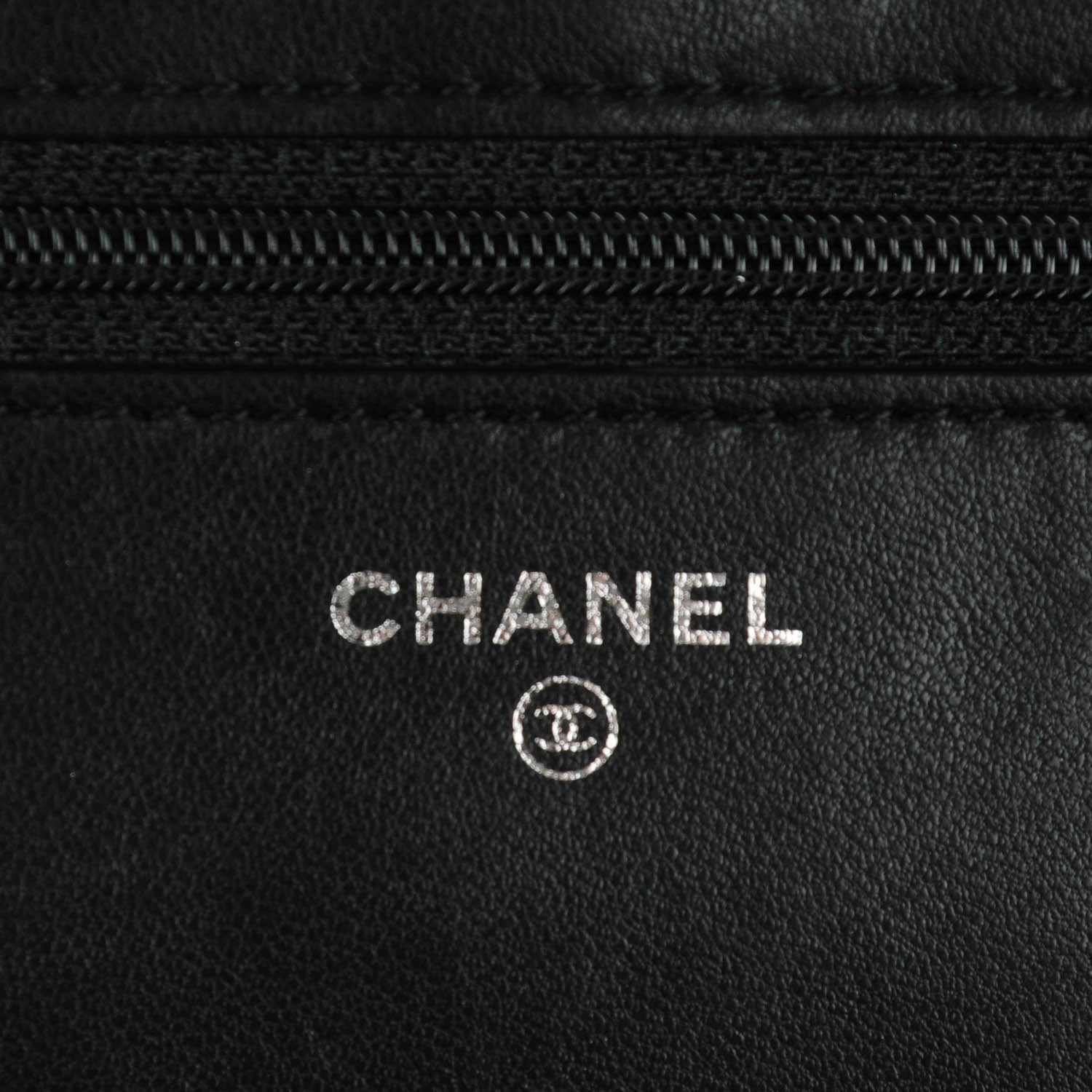 Chanel Lambskin Quilted Wallet On Chain WOC Black 6 of 8