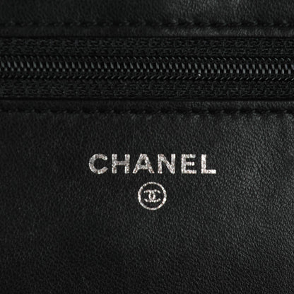 Chanel Lambskin Quilted Wallet On Chain WOC Black 6 of 8