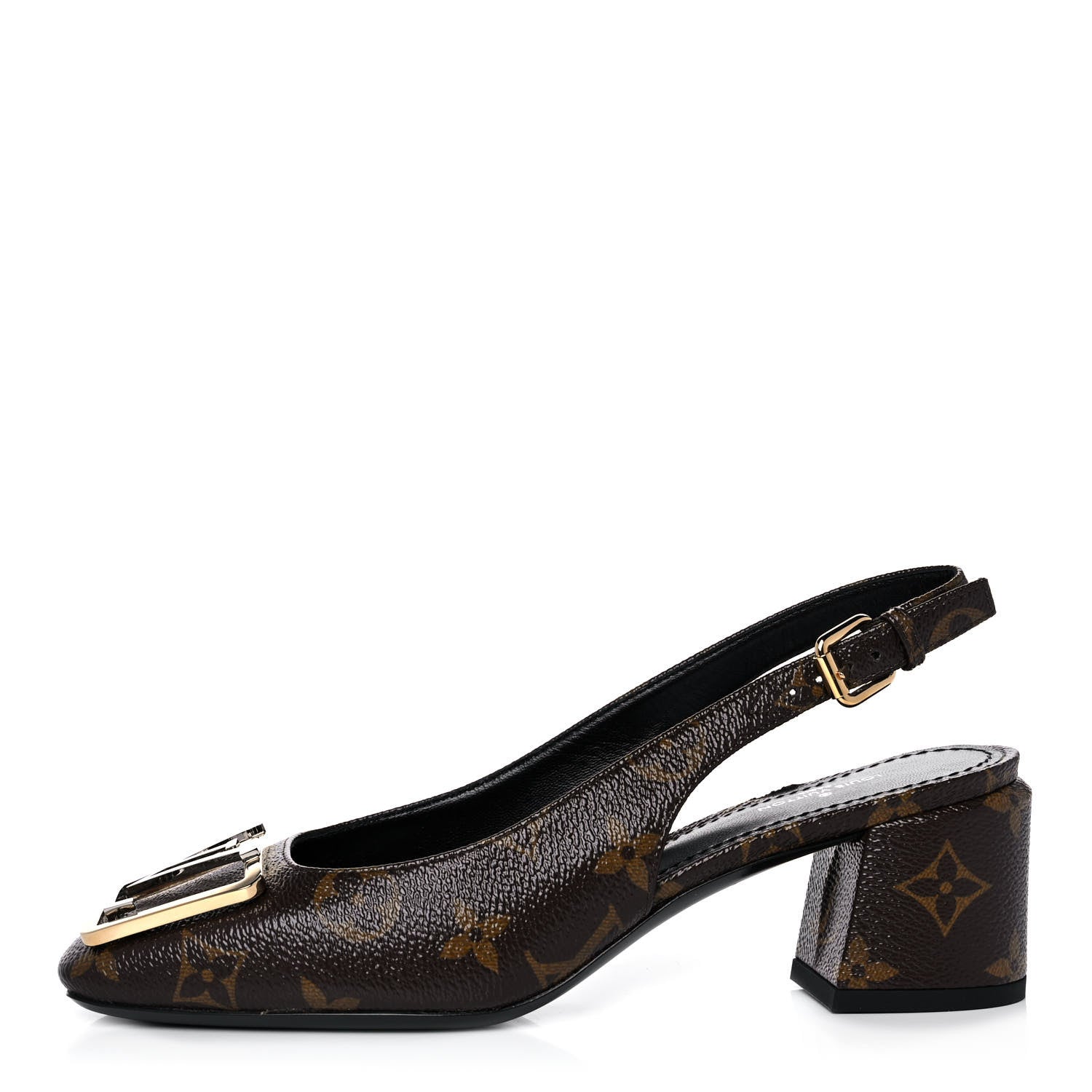 Louis Vuitton Monogram Madeleine Slingback Pumps 36.5 Brown 1 of 9