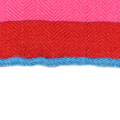 Hermes Cashmere Silk Brides Et Gris Shawl 140 Rose Vif Cobalt Vert 5 of 8