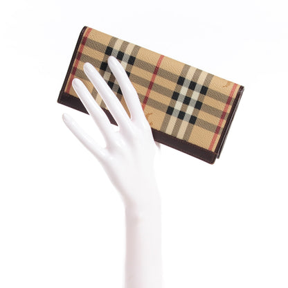 Burberry Haymarket Check Continental Wallet Chocolate 2 of 8