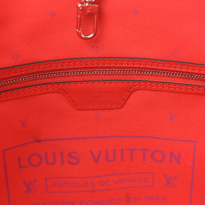 Louis Vuitton Monogram Escale Neverfull MM Rouge 6 of 8