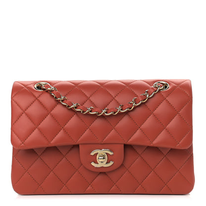 Chanel Lambskin Quilted Small Double Flap Brown 1 of 10