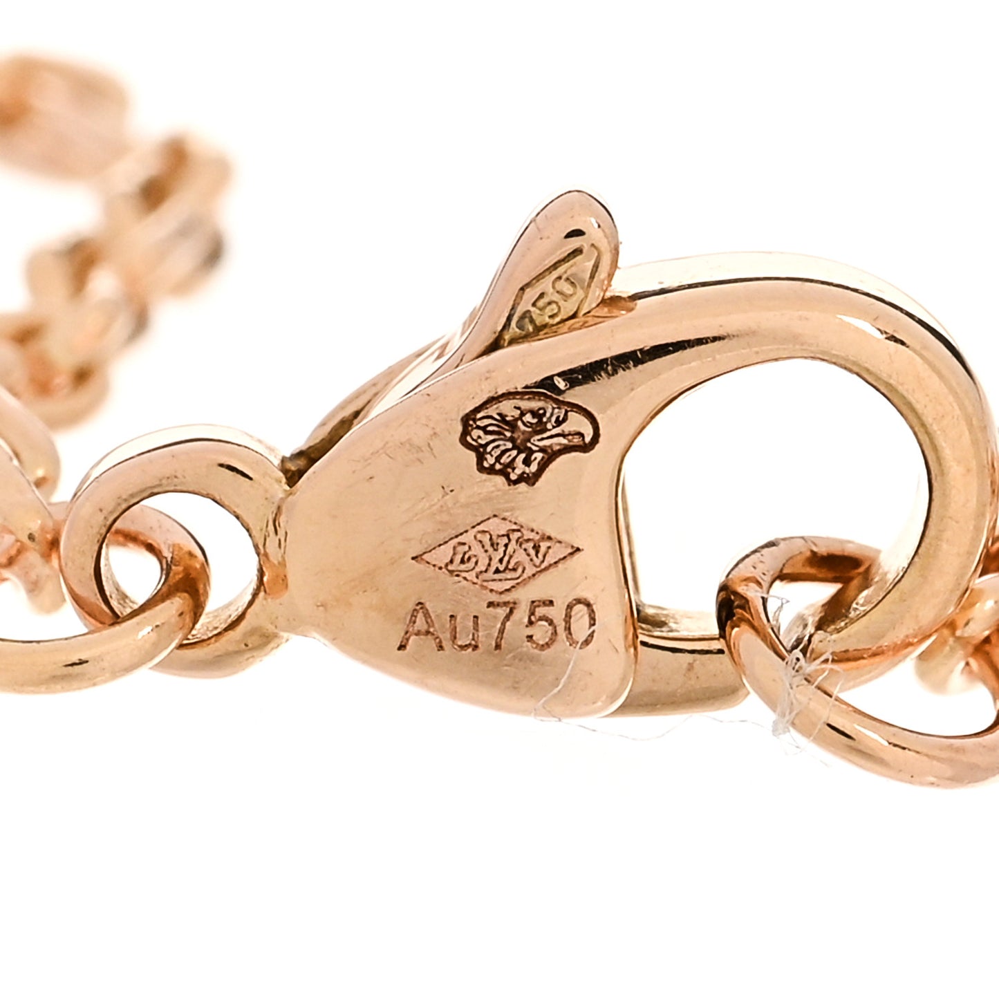 LOUIS VUITTON 18K Pink Gold Diamond Idylle Blossom LV Bracelet