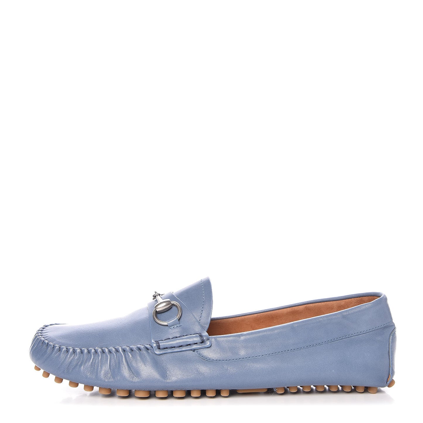 Calfskin Mens Horsebit Loafers 9.5 Light Blue