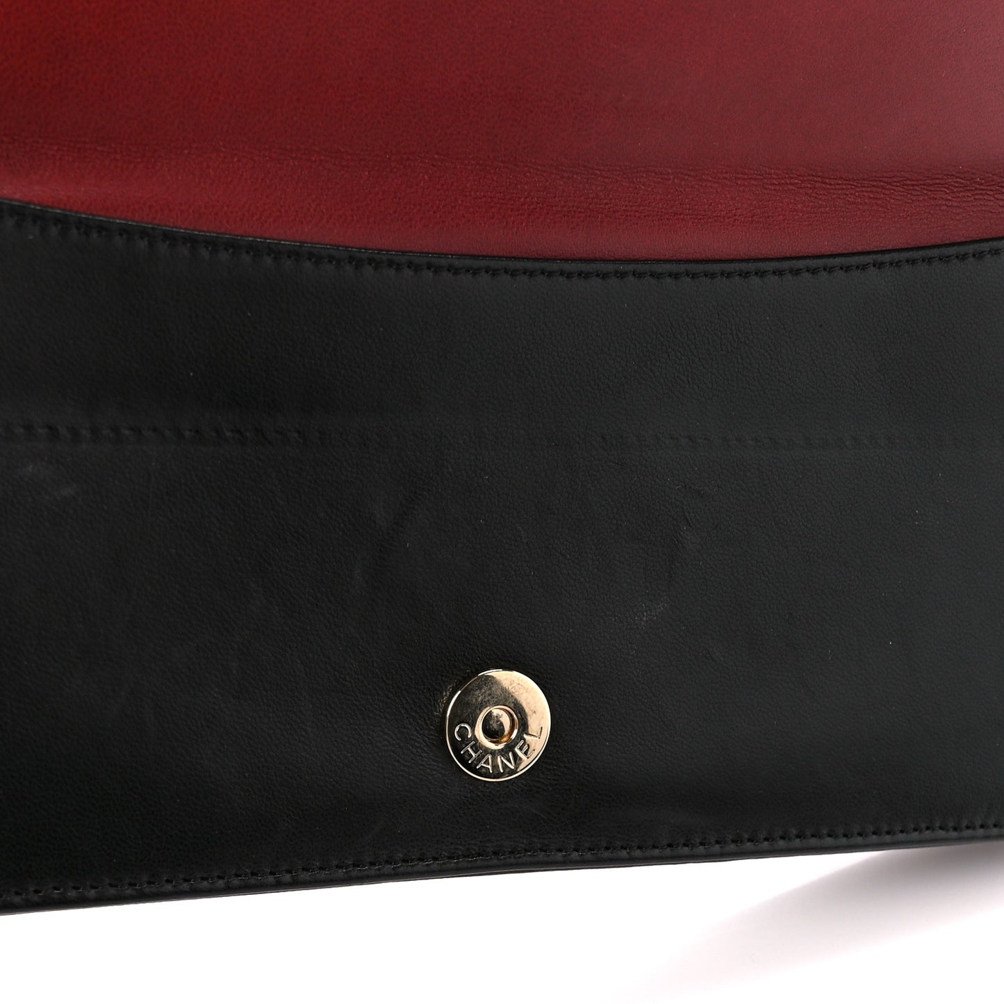 Lambskin Gold Chain Knot Clutch Black