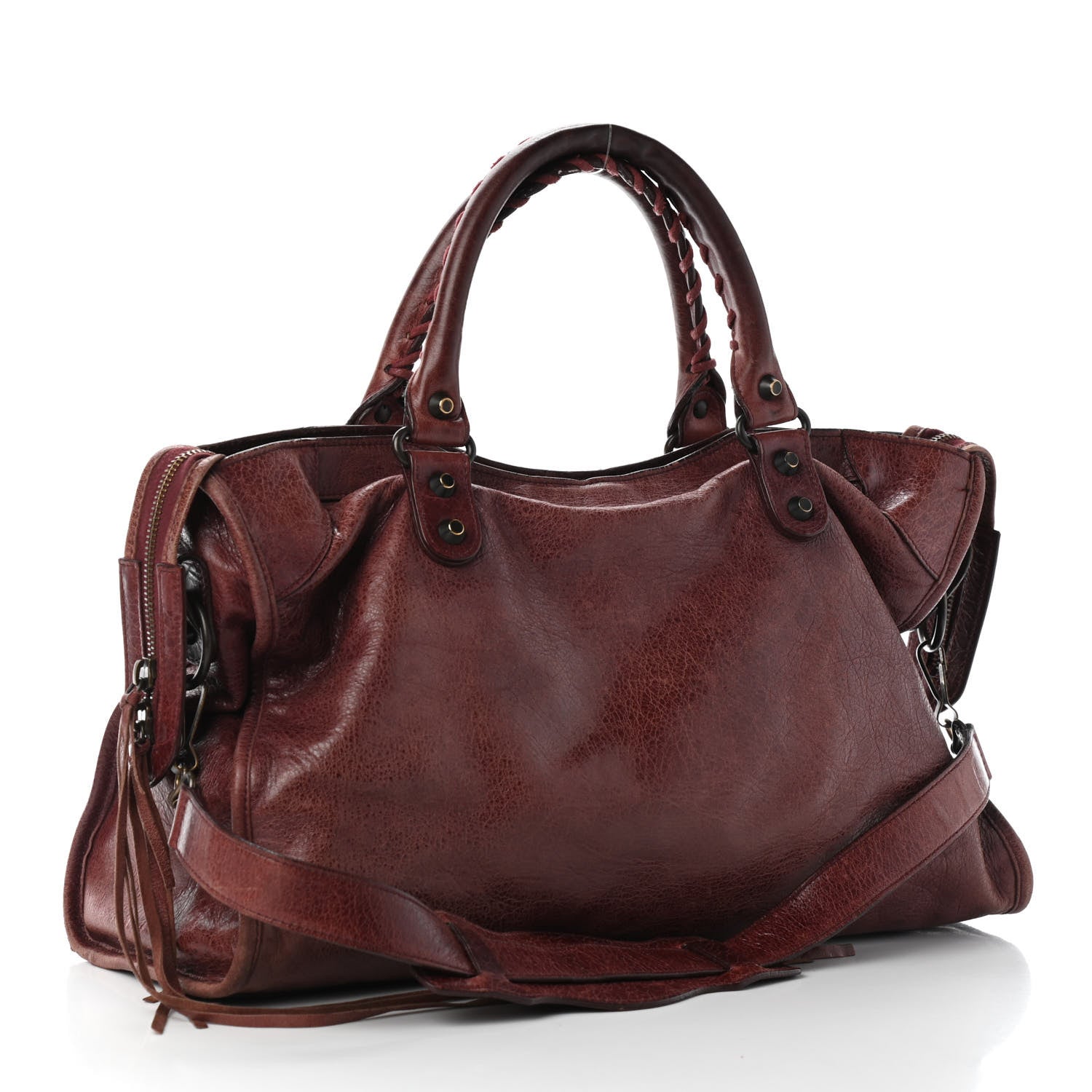 Balenciaga Agneau Classic Hardware City Dark Wine 2 of 7