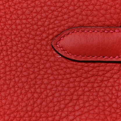 Hermes Togo Horseshoe Birkin 35 Rouge Casaque 12 of 12