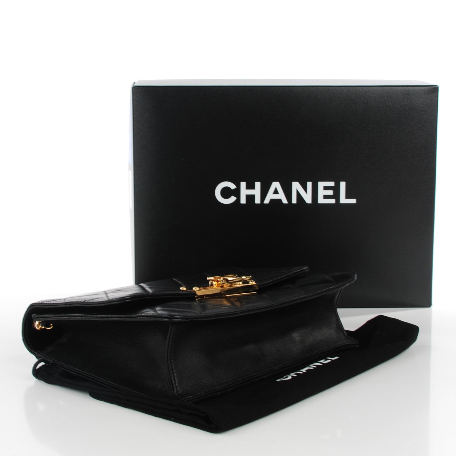 Chanel Lambskin Quilted Medium Golden Class Flap Black 4 of 7