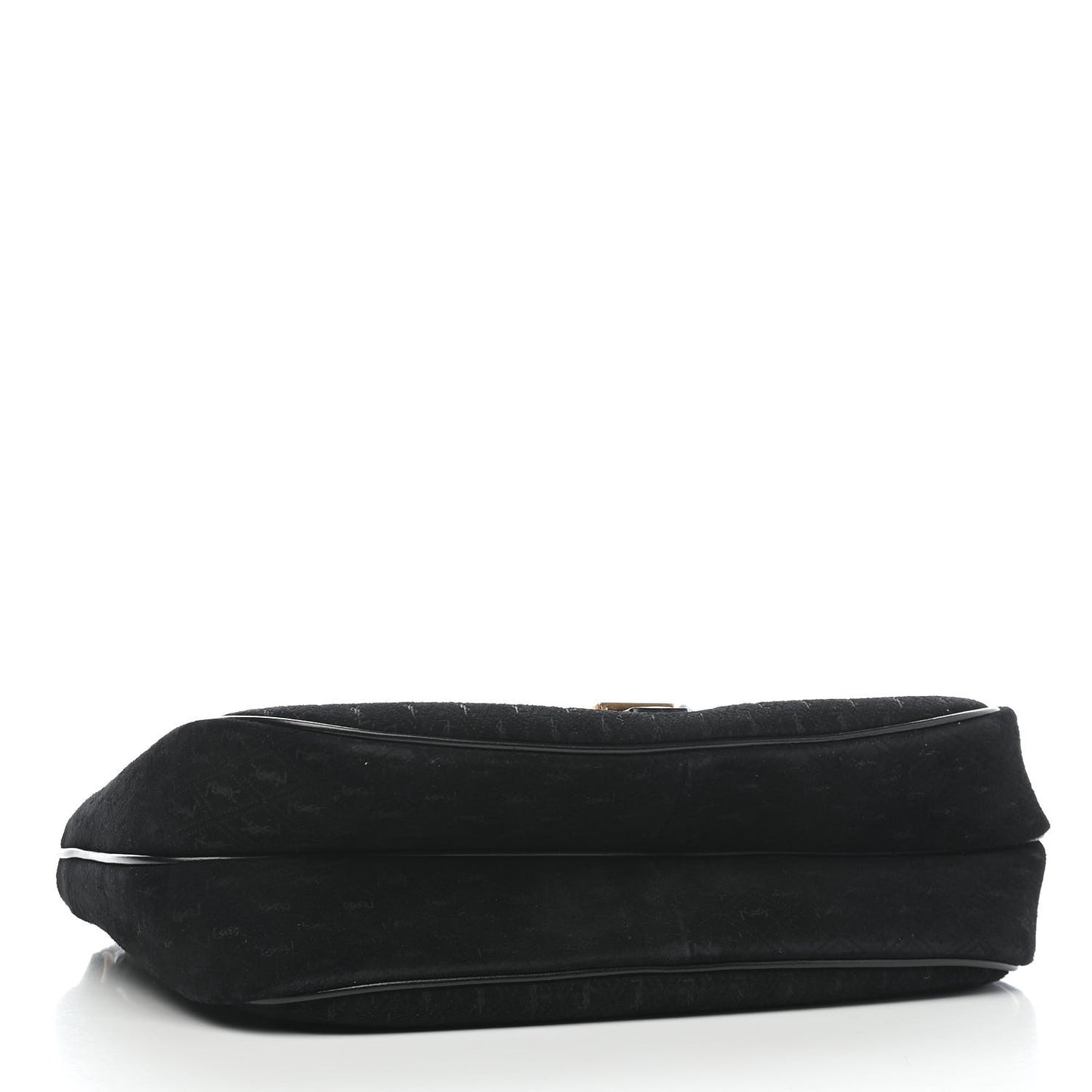 Suede All-Over Monogram Large Le Monogramme Satchel Black