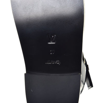 Louis Vuitton Calfskin Monogram Crossroad Comfort Sandals 37 Black 6 of 8