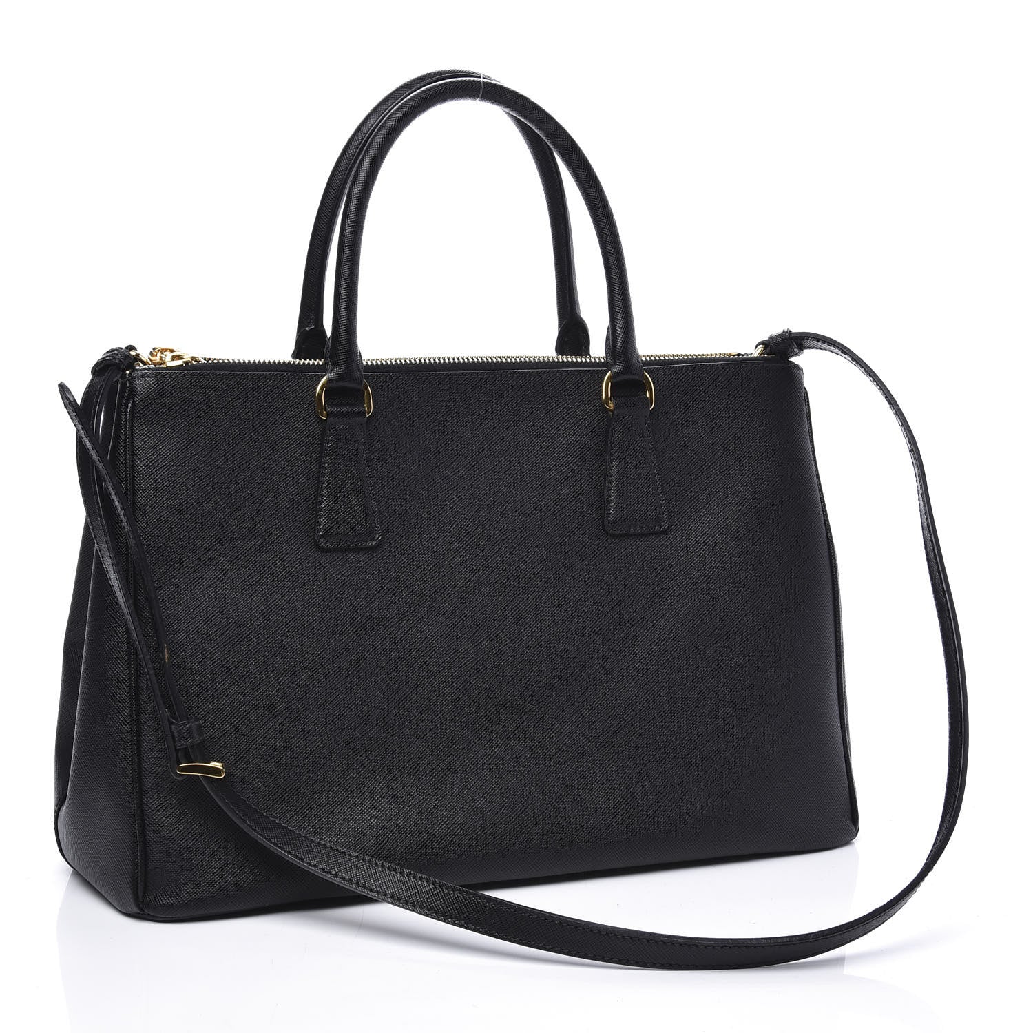 Prada Saffiano Medium Galleria Double Zip Tote Black 2 of 11