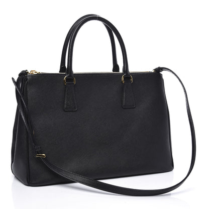 Prada Saffiano Medium Galleria Double Zip Tote Black 2 of 11