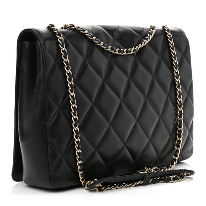 Chanel Lambskin Quilted Medium Diamond CC Flap Black 3 of 12