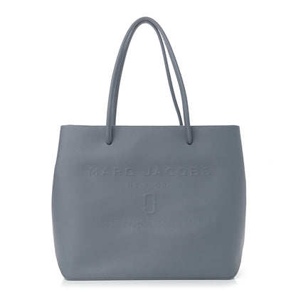 Marc Jacobs Calfskin Embossed Logo East West Shopper Tote Blue 1 of 11