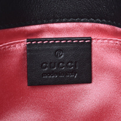 Gucci Velvet Matelasse Mini GG Marmont Shoulder Bag Black 6 of 7