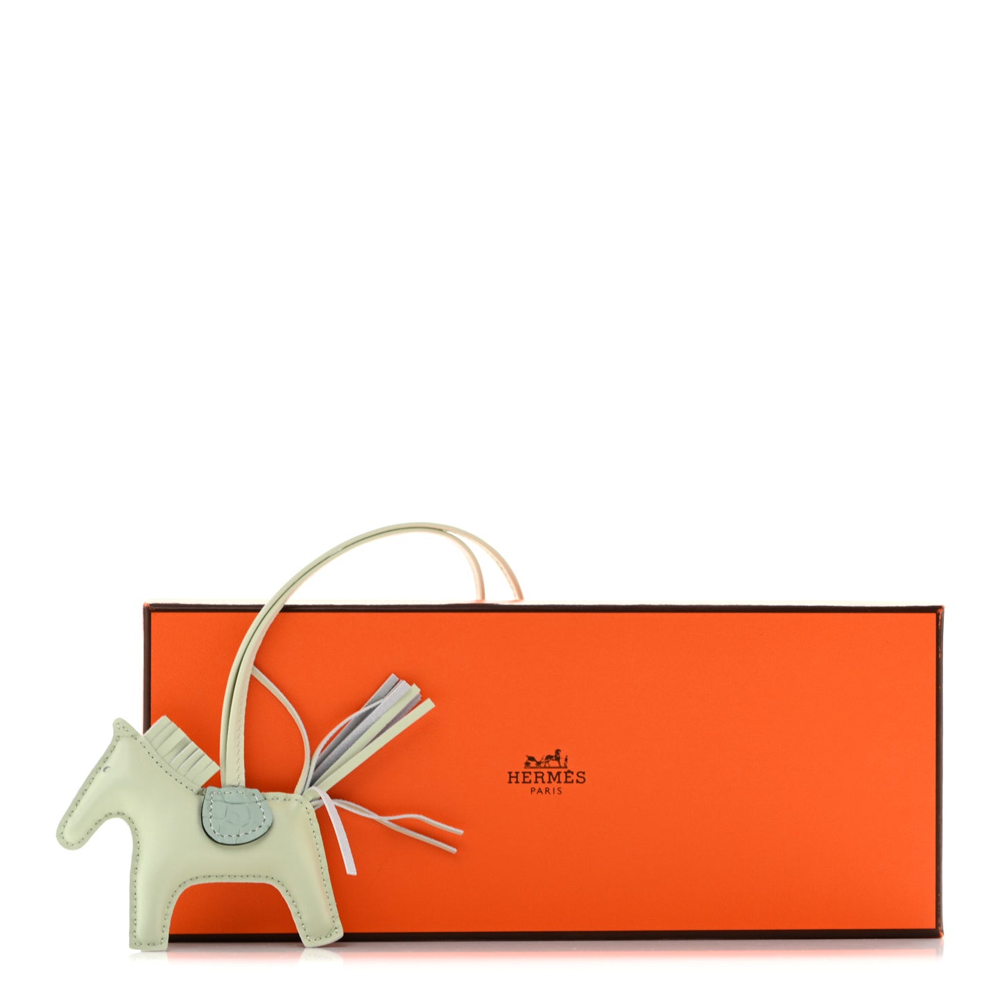Milo Lambskin Matte Alligator Touch Grigri Rodeo Horse Bag Charm PM Vert Fizz Vert D'eau