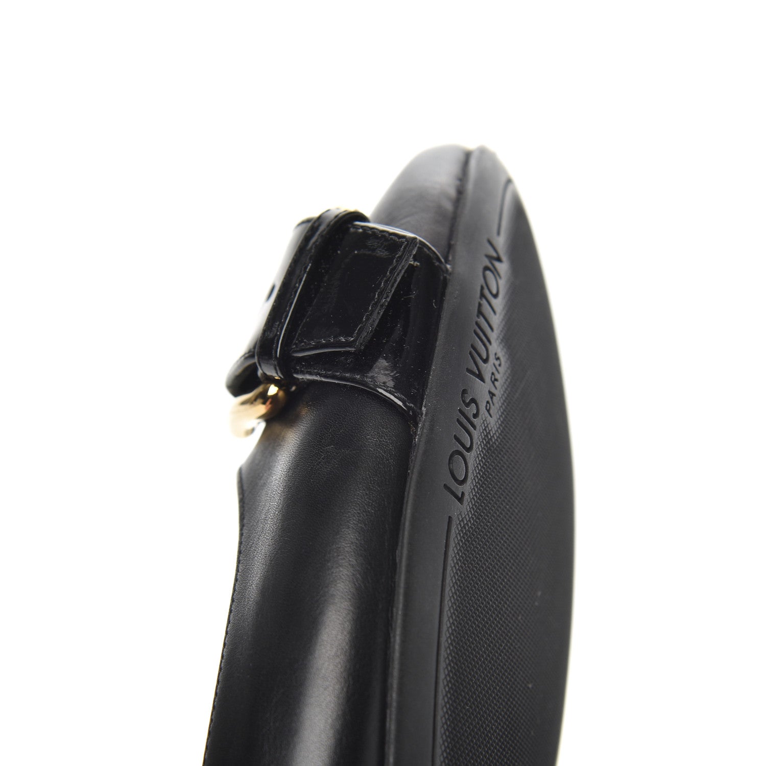 Louis Vuitton Calfskin Buckle Ballerina Flats 38.5 Black 13 of 15