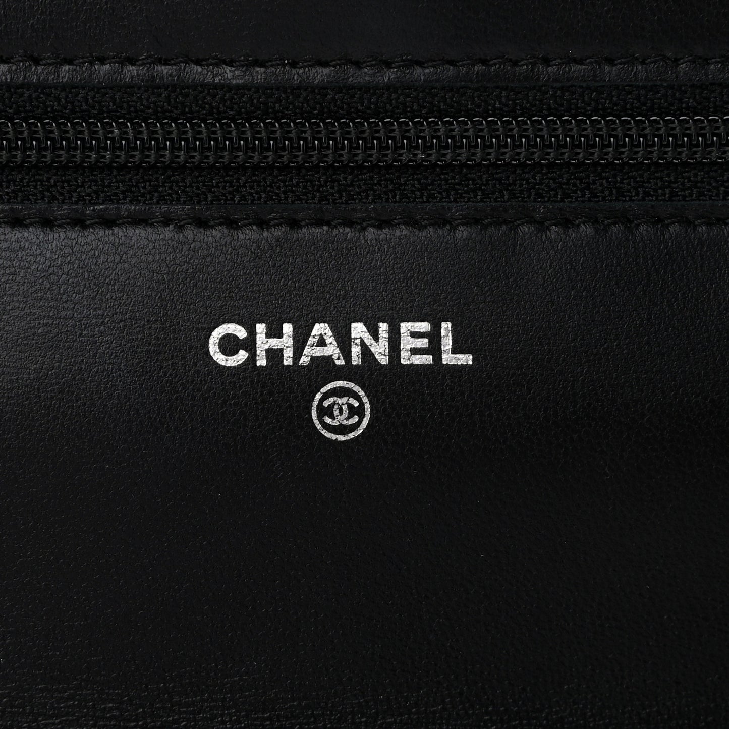 Lambskin Quilted Wallet On Chain WOC Black