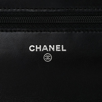 Chanel Lambskin Quilted Wallet On Chain WOC Black 6 of 12