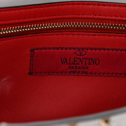 Valentino Garavani Lambskin Rockstud Spike Wallet on Chain Grey 10 of 10