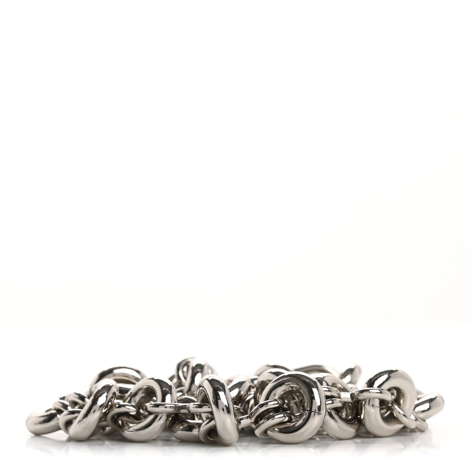 Loewe Aluminum Stainless Steel Donut Chain Shoulder Strap Silver 2 of 4