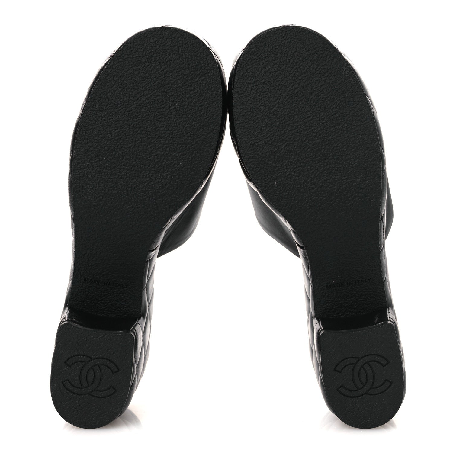 Chanel Lambskin Quilted CC Platform Mules 40 Black 7 of 13