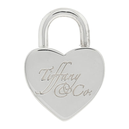 Tiffany Sterling Silver Notes Heart Lock Charm 1 of 3