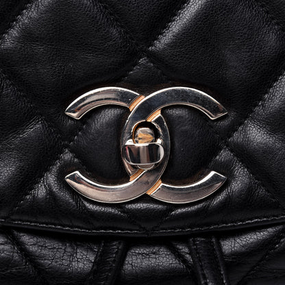 Chanel Crumpled Calfskin Quilted Backpack Black 17 of 17
