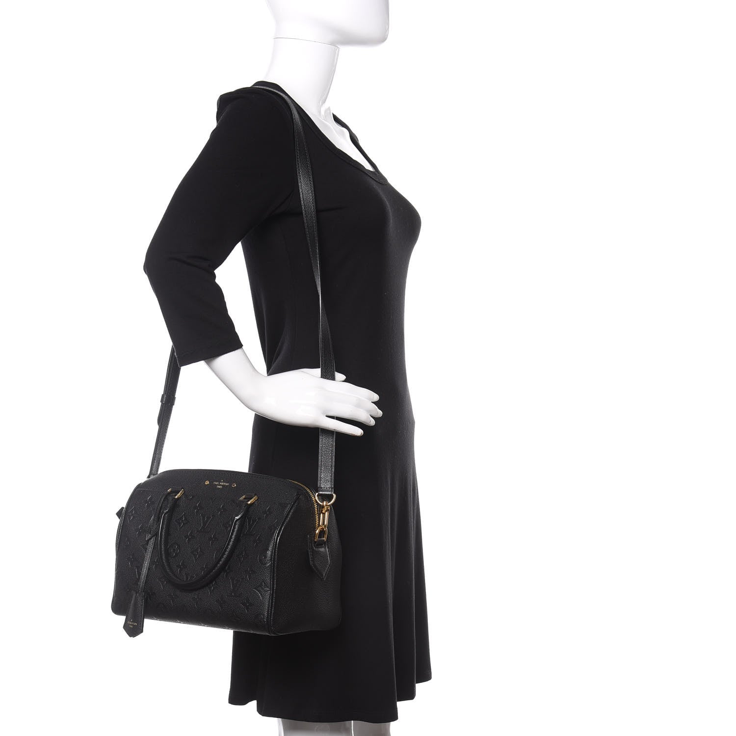 Louis Vuitton Empreinte Speedy Bandouliere 25 NM Black 2 of 10