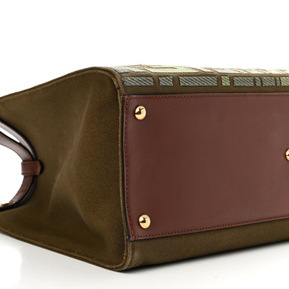 Fendi X SARAH COLEMAN Canvas FF Fish Eye Embroidered Medium Peekaboo X-Tote Amazzonia Ghianda 9 of 11
