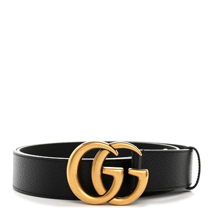 Gucci Textured Dollar Calfskin Double G 40mm Belt 110 44 Black 1 of 5