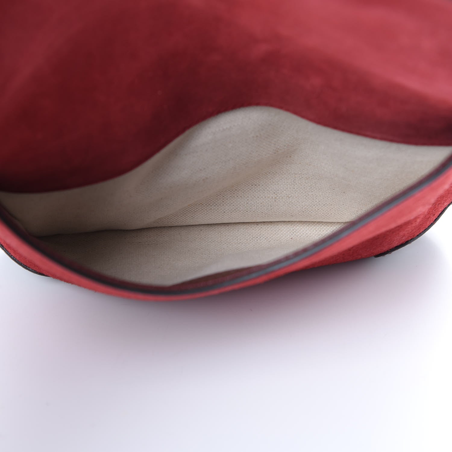 Gucci Suede Web Small Neo Vintage Double Flap Messenger Bag Romantic Cherry Chardonnay 4 of 15