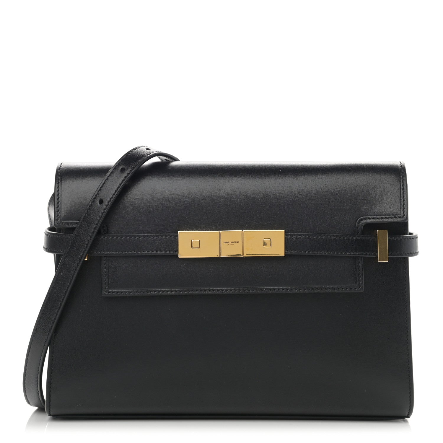 Saint Laurent Smooth Calfskin Manhattan Shoulder Bag Black 1 of 14